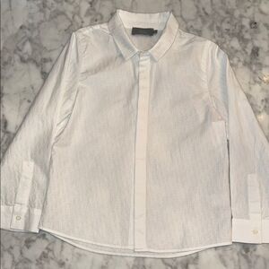 DIOR OBLIQUE LOGO WHITE CLASSIC BUTTON DOWN KIDS SHIRT 4Y